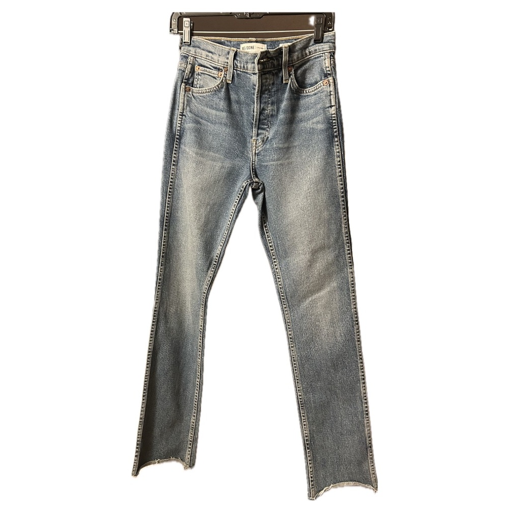 Re/Done Women's Comfort Stretch Double Needle Long Jean Mid 80s NWT MSRP $250